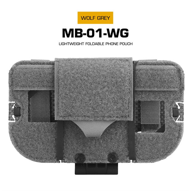 WOSPORT tactical hunting equipment CS team game equipment outdoor mobile phone folding bag holder tactical vest chest mobile navigation MOLLE holder chest hanging mobile phone holder